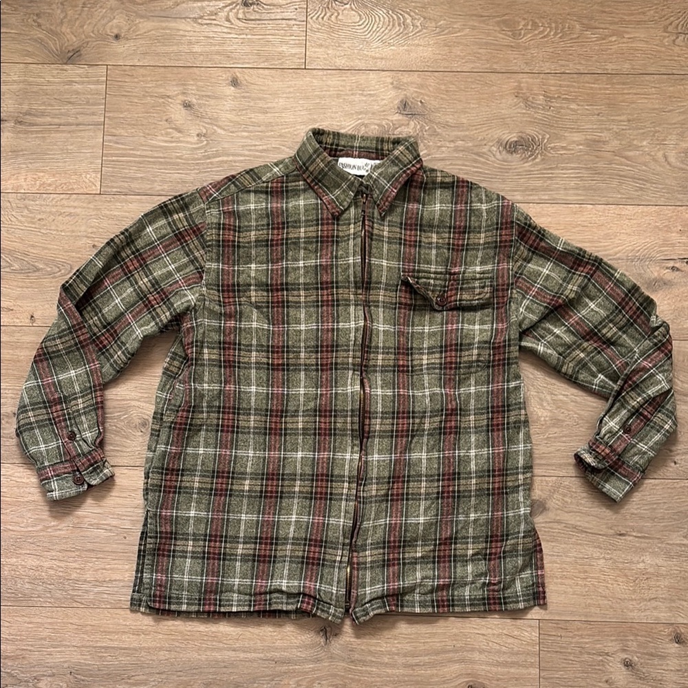 Women’s Zip up Flannel Shirt vintage